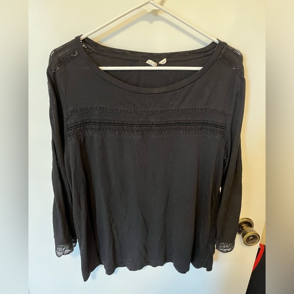 GAP black three quarter length top size Large - Picture 1 of 5